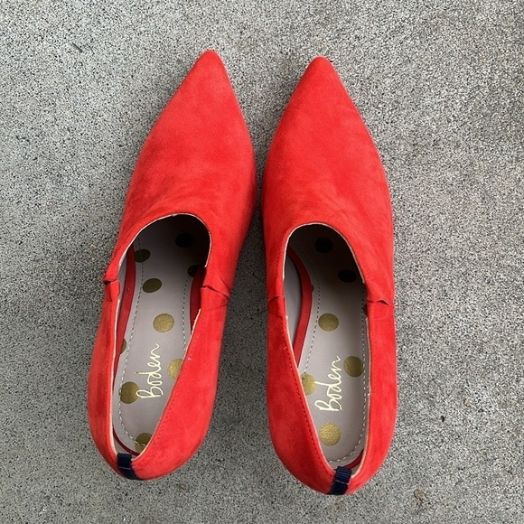 BODEN Low Cut Suede Bootie with High Heel Size 39 - Picture 11 of 16